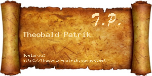 Theobald Patrik névjegykártya